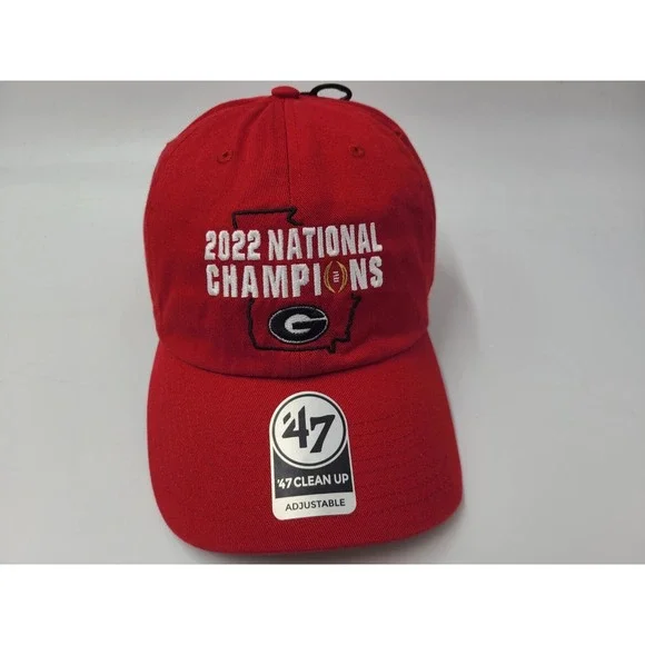 University of Georgia Bulldogs 2022 National Champions 47 Brand Hat Cap NCAA Red - Picture 1 of 11